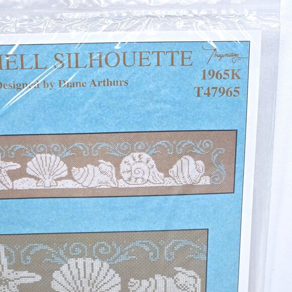 Vintage Imaginating Seashell Silhouette Cross Stitch Kit Diane Arthurs 1965K NOS - Picture 4 of 10
